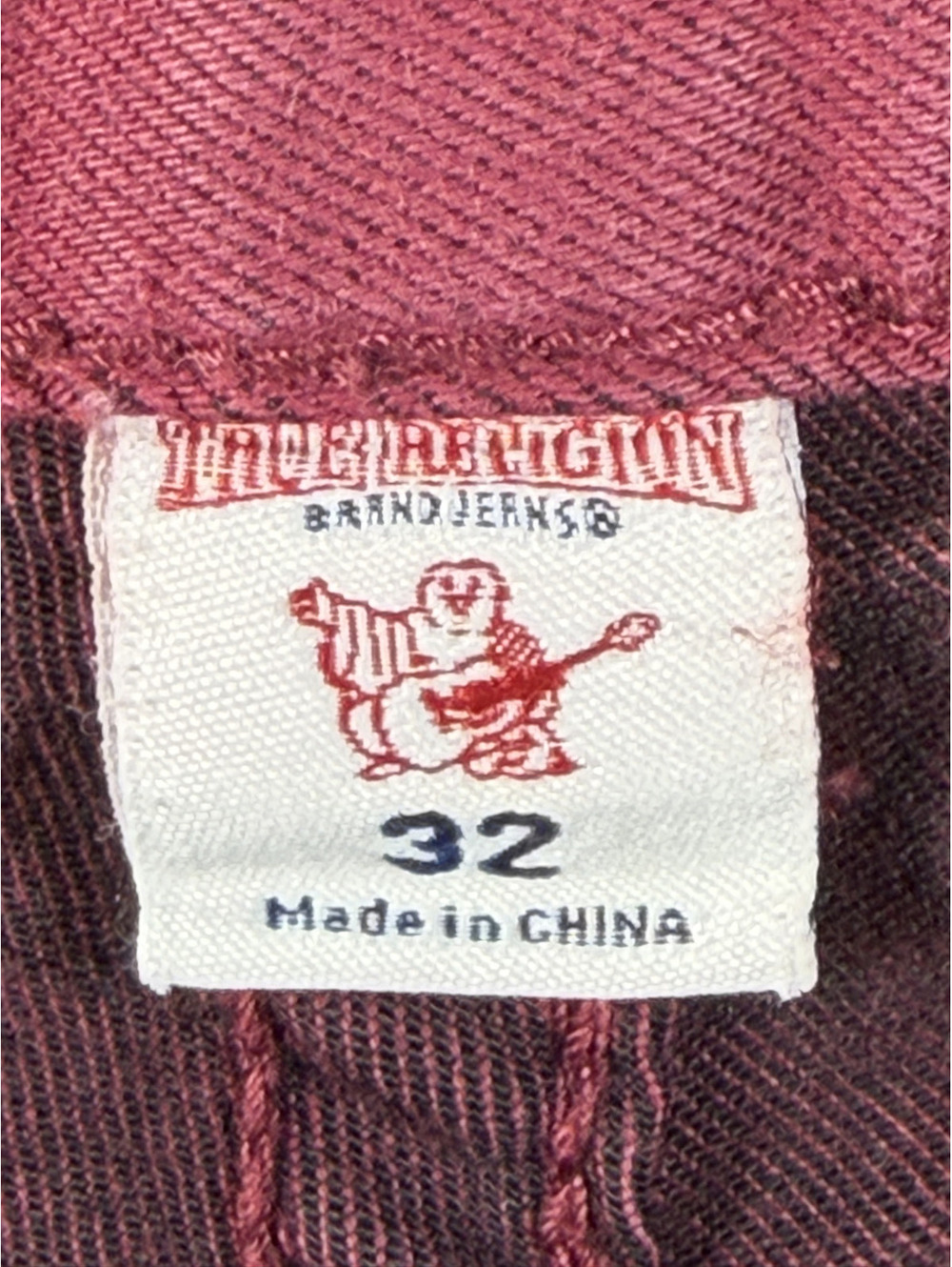 True Religion Burgundy Jeans Size 32 - Picture 5 of 8